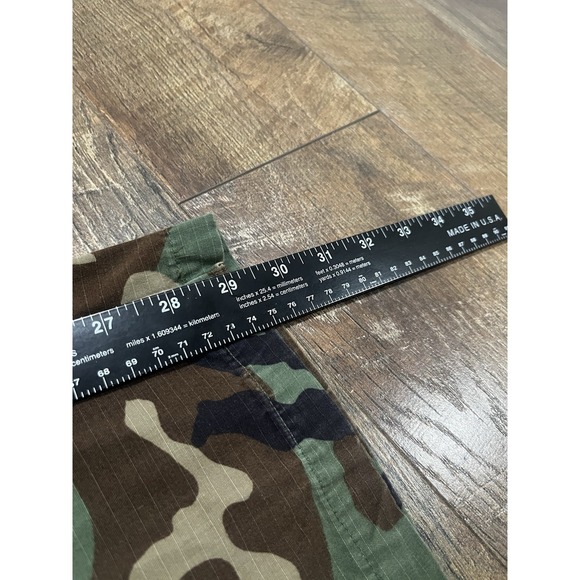 Vintage 90s US Army Woodland Camo BDU Cargo Pants Ripstop Military Medium 33x29 - Picture 7 of 8